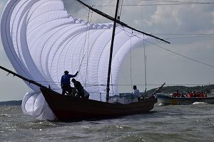 帆引き船フェスタ2018-帆引き船操業(3)
