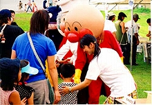 Anpanman and his friends at the meet-and-greet event