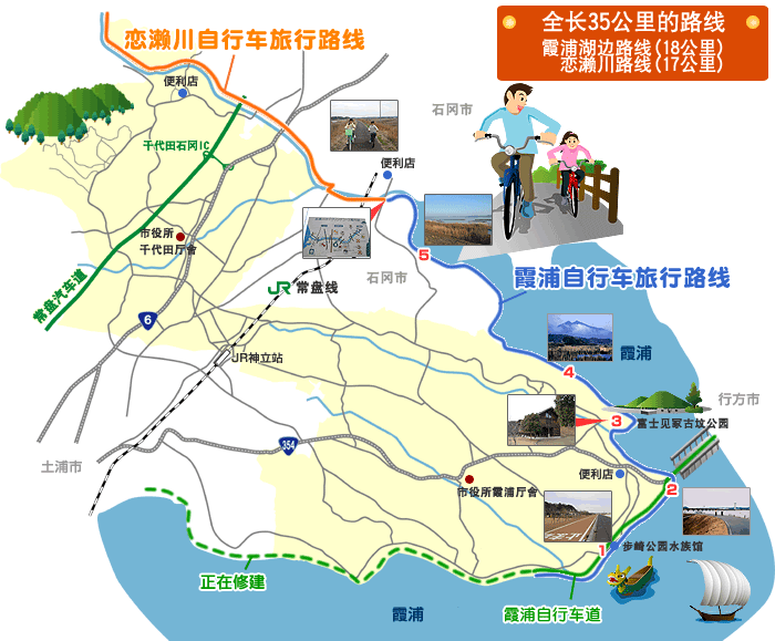 自行车旅行路线　地图